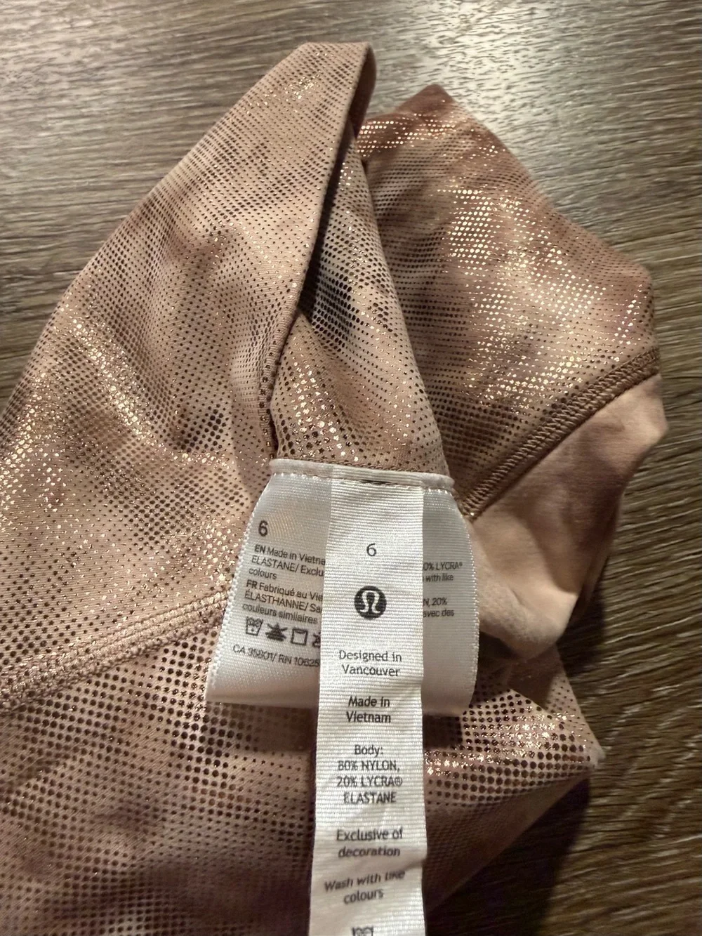 Lululemon Align High-Rise Pant 25” *Shine Diamond Dye Misty Shell Cacao Diffuse
